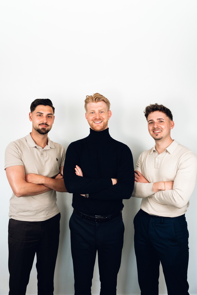 Das Team von Gravitas Invest — Pascal Blaß, Tim Klos und Finn Klein